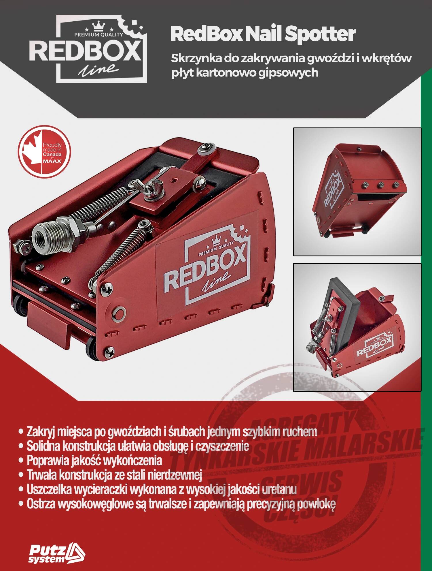 RedBox Skrzynka 8 cm do śrub RedBox i level wkrętów 5 Skrzynki zakrywania 